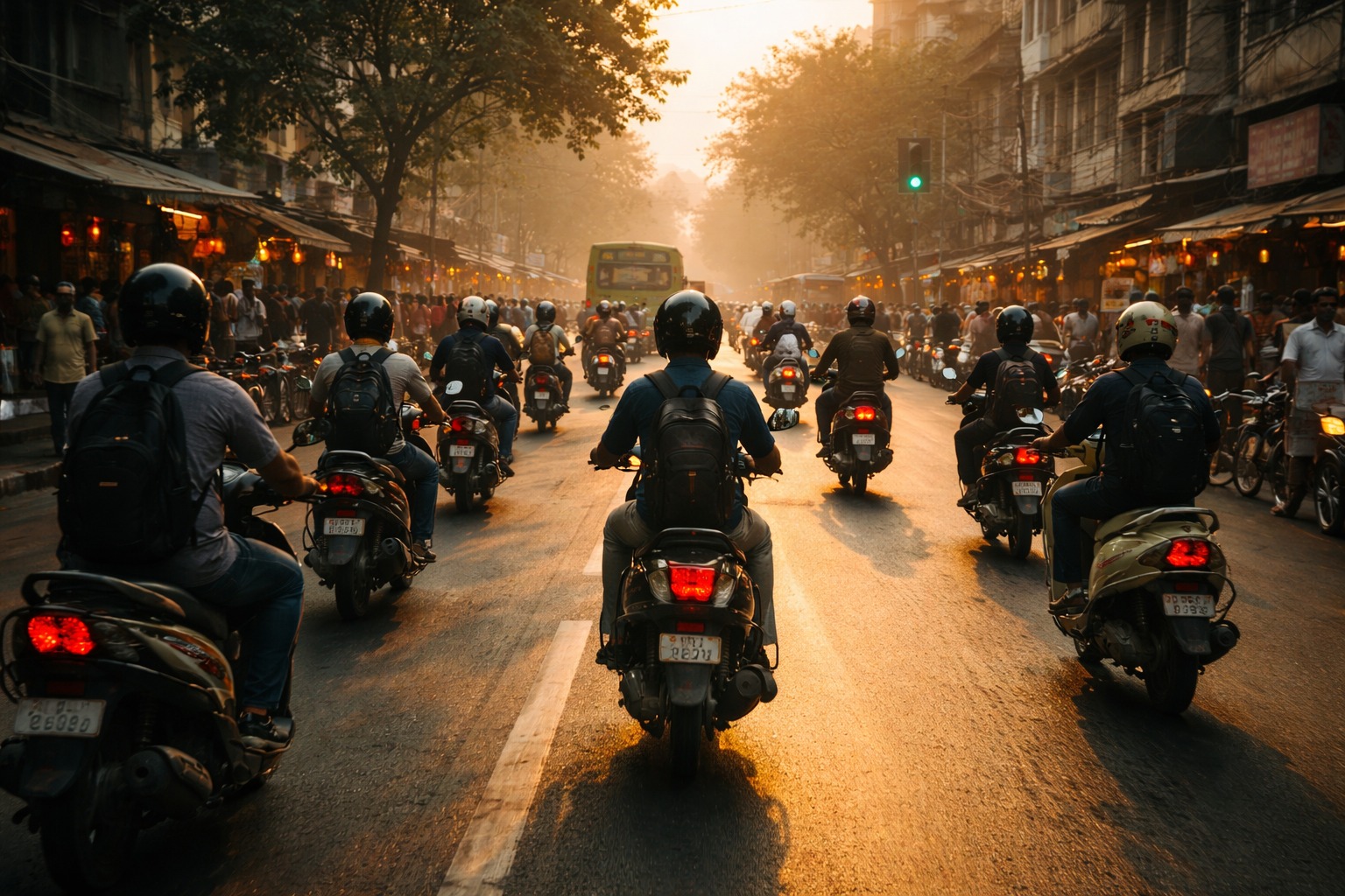 Everyday two-wheeler mobility in dense traffic